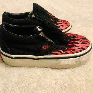 Toddler size 3 Vans (flames)